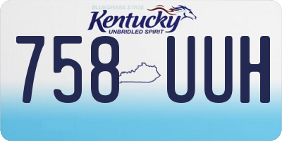 KY license plate 758UUH