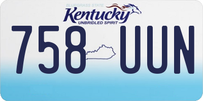 KY license plate 758UUN