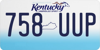 KY license plate 758UUP