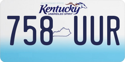 KY license plate 758UUR
