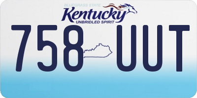 KY license plate 758UUT