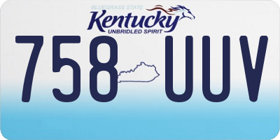 KY license plate 758UUV
