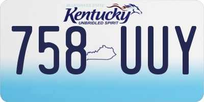 KY license plate 758UUY