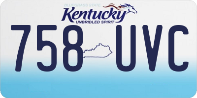 KY license plate 758UVC