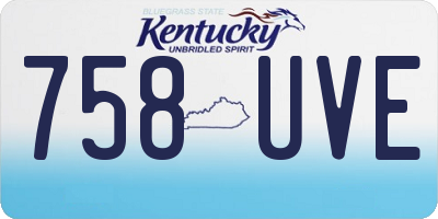 KY license plate 758UVE