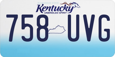 KY license plate 758UVG
