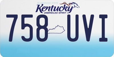 KY license plate 758UVI