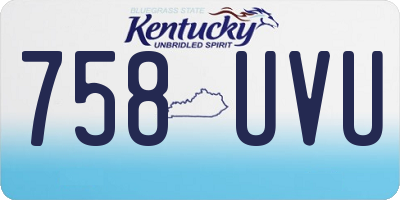 KY license plate 758UVU