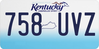 KY license plate 758UVZ