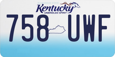 KY license plate 758UWF
