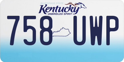 KY license plate 758UWP