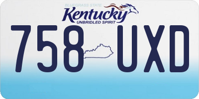 KY license plate 758UXD