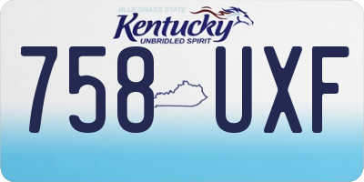 KY license plate 758UXF