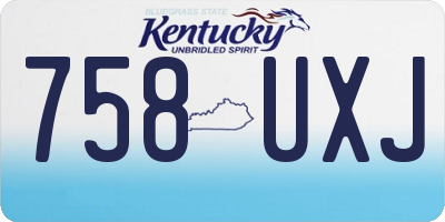 KY license plate 758UXJ