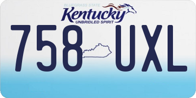 KY license plate 758UXL