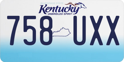 KY license plate 758UXX