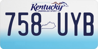 KY license plate 758UYB