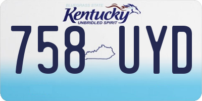 KY license plate 758UYD