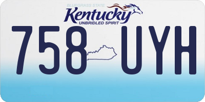 KY license plate 758UYH