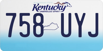 KY license plate 758UYJ