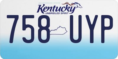 KY license plate 758UYP