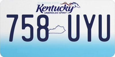 KY license plate 758UYU