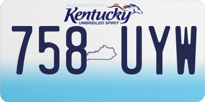 KY license plate 758UYW