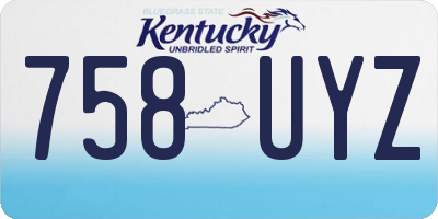 KY license plate 758UYZ