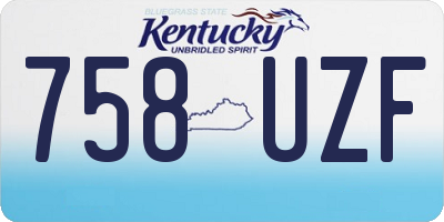 KY license plate 758UZF