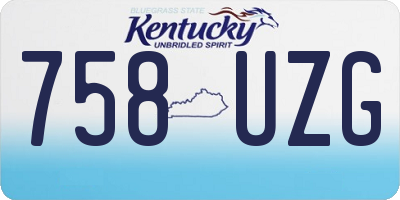 KY license plate 758UZG