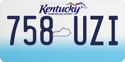 KY license plate 758UZI