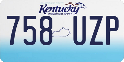 KY license plate 758UZP