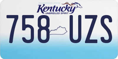 KY license plate 758UZS