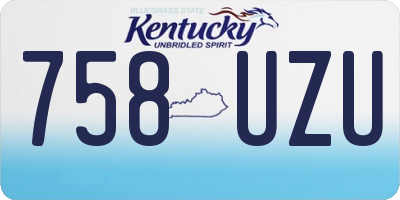 KY license plate 758UZU