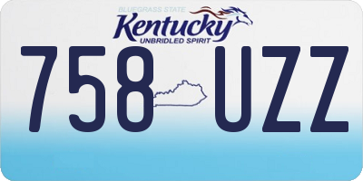 KY license plate 758UZZ