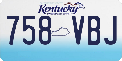 KY license plate 758VBJ