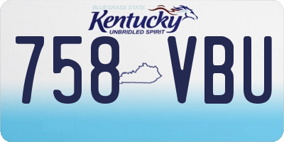 KY license plate 758VBU