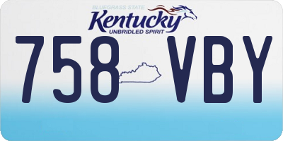 KY license plate 758VBY