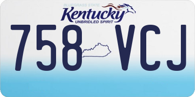 KY license plate 758VCJ
