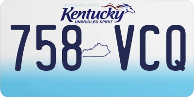 KY license plate 758VCQ