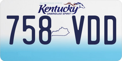 KY license plate 758VDD