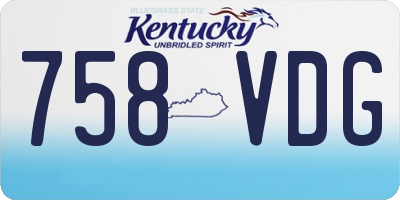 KY license plate 758VDG