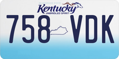 KY license plate 758VDK