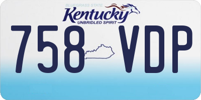KY license plate 758VDP