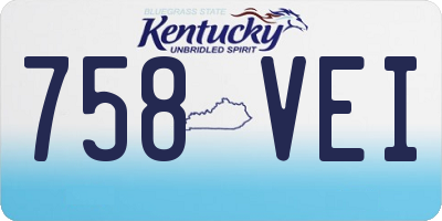 KY license plate 758VEI