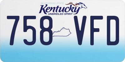 KY license plate 758VFD