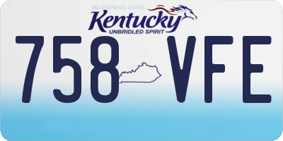 KY license plate 758VFE