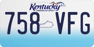 KY license plate 758VFG