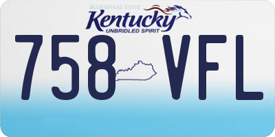 KY license plate 758VFL