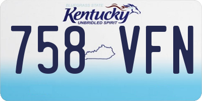 KY license plate 758VFN
